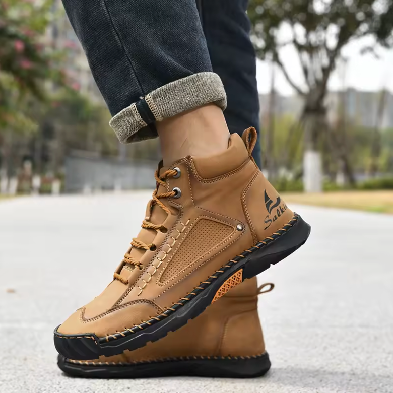 VogSalkin 2.0 - Bottes Barefoot tout-terrain à semelle vulcanisée et cuir vegan imperméable