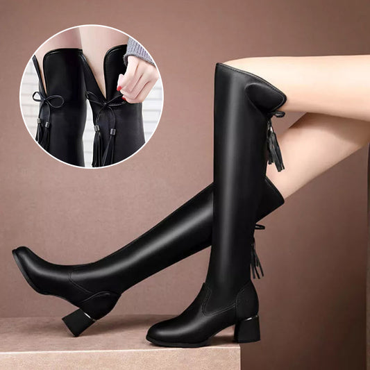 Botas de couro: elegância e calor para o inverno 