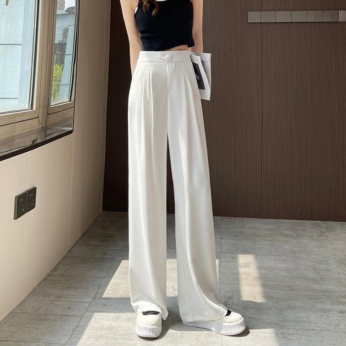 High-waisted wide-leg pants for all-day comfort 